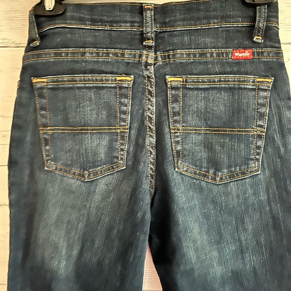 Wrangler Boy's Jeans Five Star Boot Fit Flex Size 14 Blue Slim Husky –New w/Tags - Picture 8 of 13